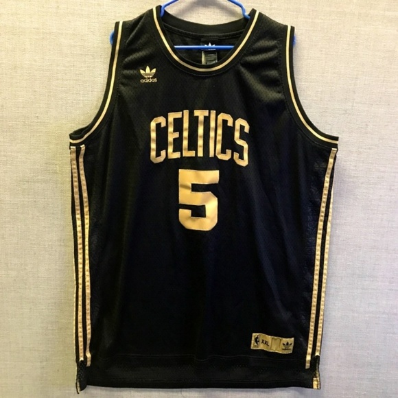 black and gold celtics jersey